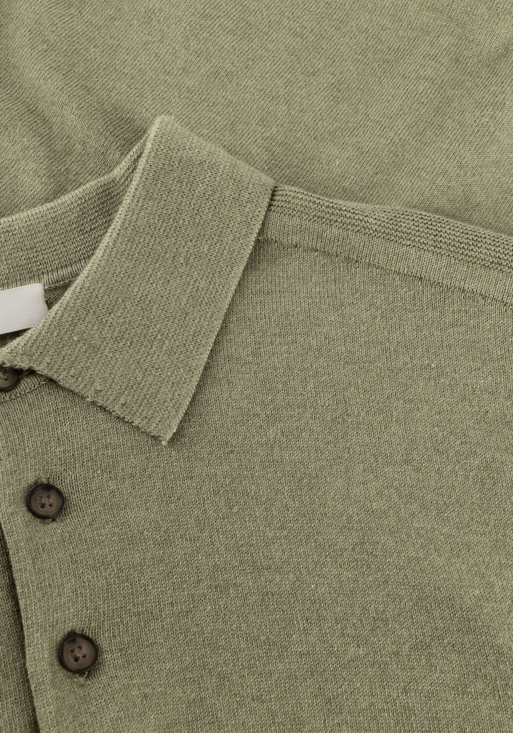 SELECTED MEN Polo SLHBERG SS KNIT POLO NOOS Kaki - large