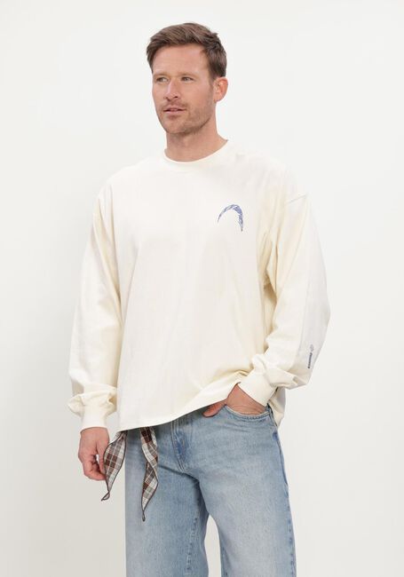 WOODBIRD Pull WBBEAM LS WARP TEE Cr&egrave;me - large