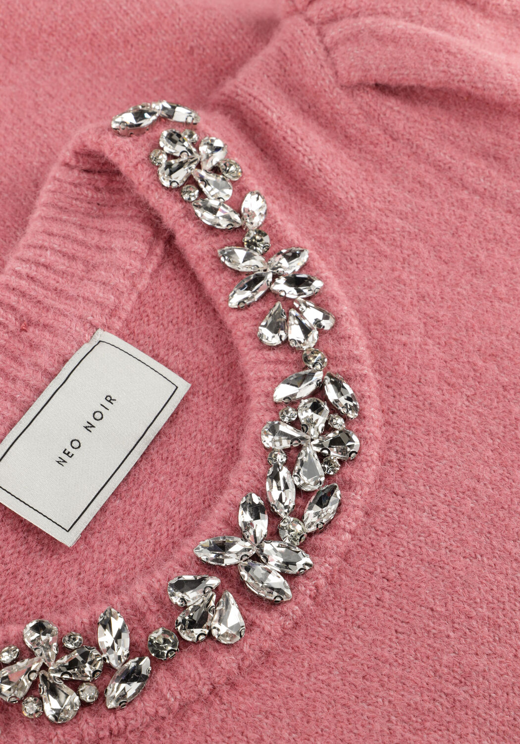 Roze NEO NOIR Truien/vesten MAIA STONE KNIT BLOUSE - large