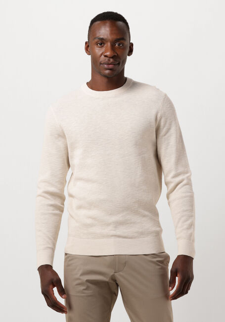 PROFUOMO Pull STRUCTURE CREW NECK Écru - large