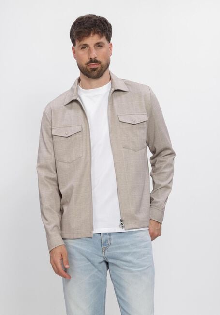 Beige BLUE INDUSTRY  OVERSHIRT STRETCH - large
