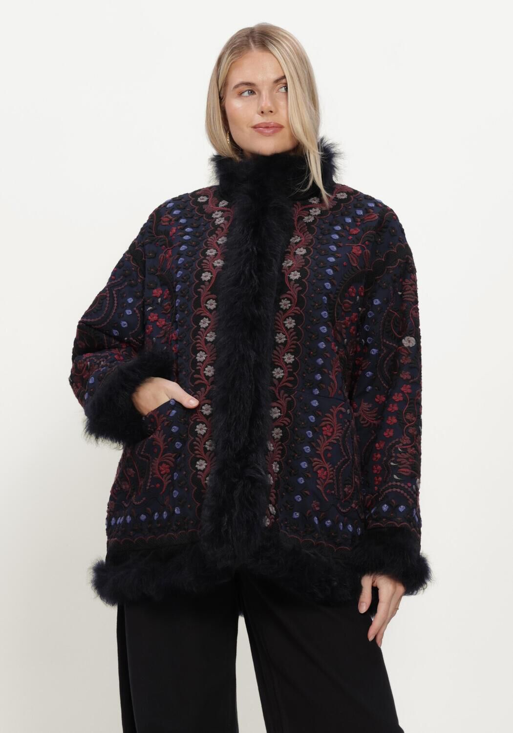 ANTIK BATIK Manteau en fausse fourrure IVAN JACKET en multicolore - large