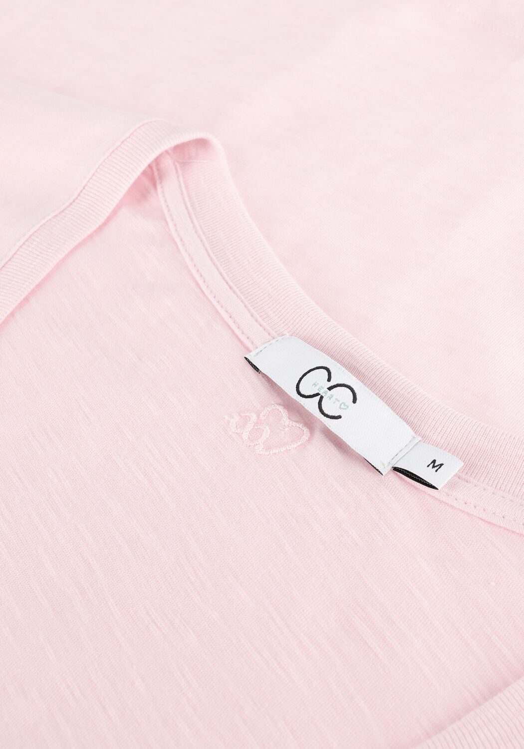 Roze CC HEART T-shirt BASIC V-NECK TSHIRT - large