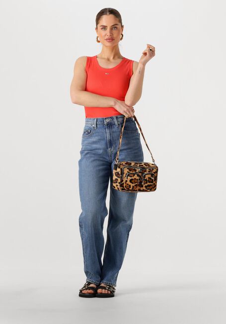 TOMMY JEANS Haut TJW ESSENTIAL RIB TANK EXT en orange - large