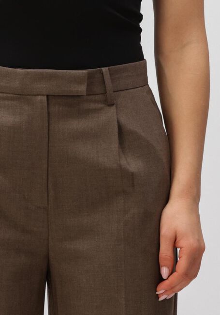 SECOND FEMALE Pantalon large DAKOTA TROUSERS en marron - large