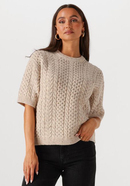 Beige SELECTED FEMME Trui SLFNELLY 2/4 KNIT O-NECKDA - large