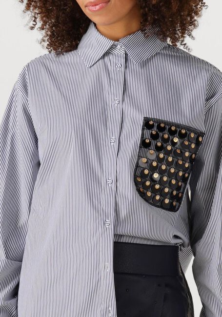 JANSEN AMSTERDAM GOLDIE BLOUSE CS3 726 SEQUINS POCKET Blouses en multicolore - large