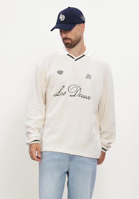Ecru LES DEUX Polo WAFFLE LS FOOTBALL JERSEY - large