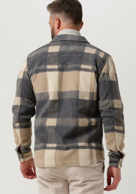 PROFUOMO Surchemise OVERSHIRT CHECK en beige - large
