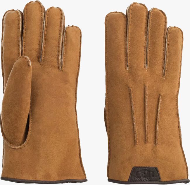 Cognac UGG Handschoenen CASUAL GLOVE WITH LEATHER LOGO - large