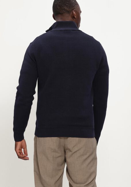 SELECTED MEN Pull SLHDANE LS KNIT STRUCTURE HALF ZIP NOOS Bleu fonc&eacute; - large