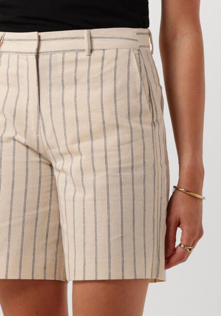 Zand SELECTED FEMME Broeken/jumpsuits SLFHILDA MW SHORTS PIN STRIPE - large