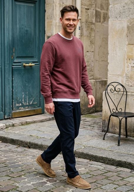 JC RAGS Chandail SWEATSHIRT DOUGLAS Bordeaux - large