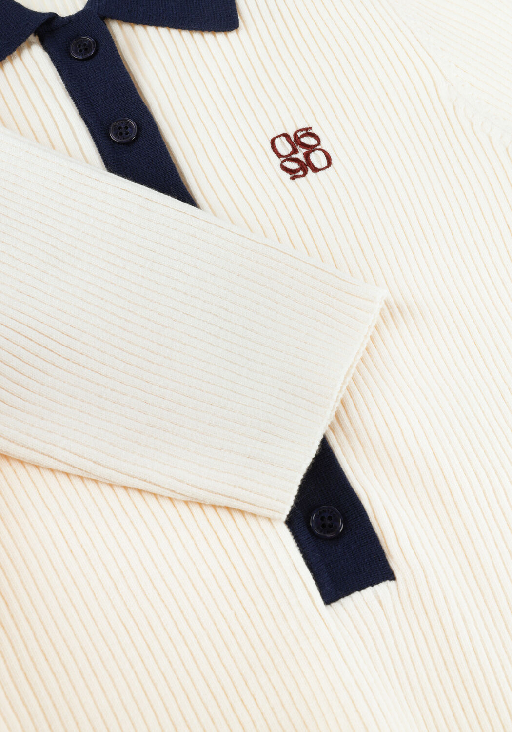 DANTE6 BYRA KNITTED POLO Hauts & T-shirts Cr&egrave;me - large