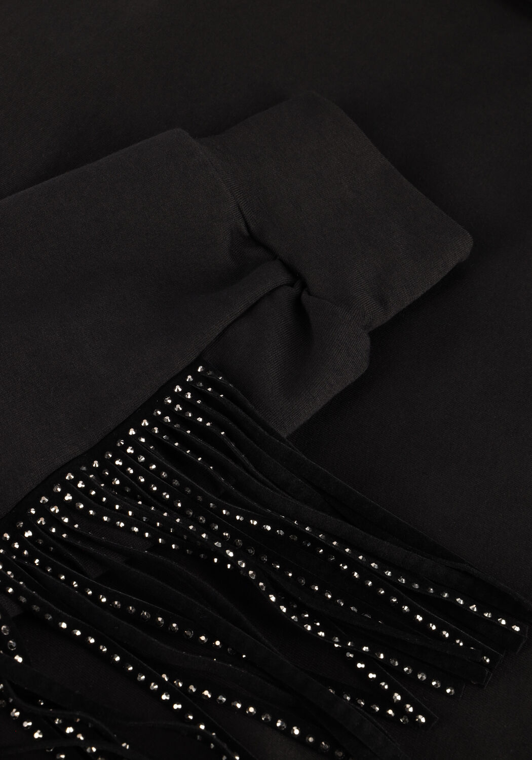 Zwarte CO'COUTURE Mini jurk STUDCC FRINGE SWEAT DRESS - large