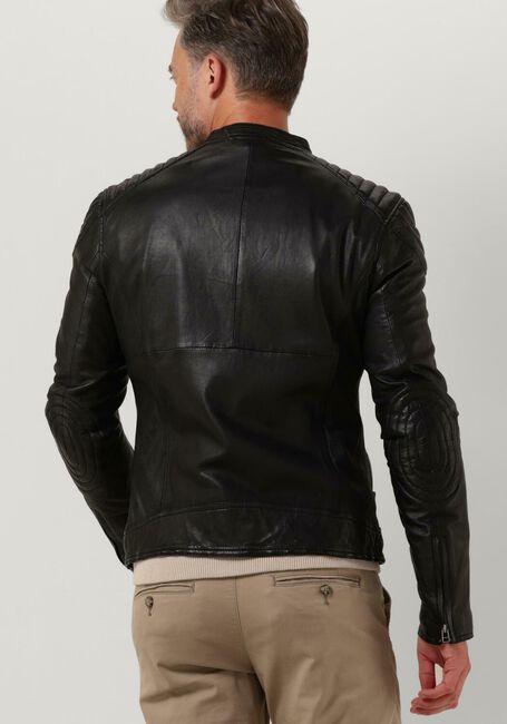 GOOSECRAFT Veste en cuir BIKER919 en noir - large