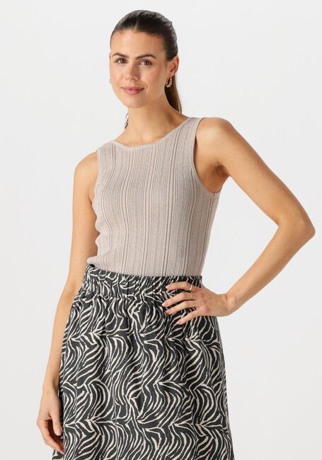NEO NOIR Haut OLLIE KNIT TOP en beige - large