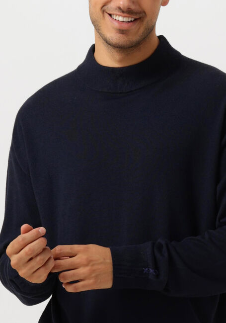 SCOTCH & SODA Pull DROPPED SHOULDER MOCK NECK PULLOVER Bleu foncé - large