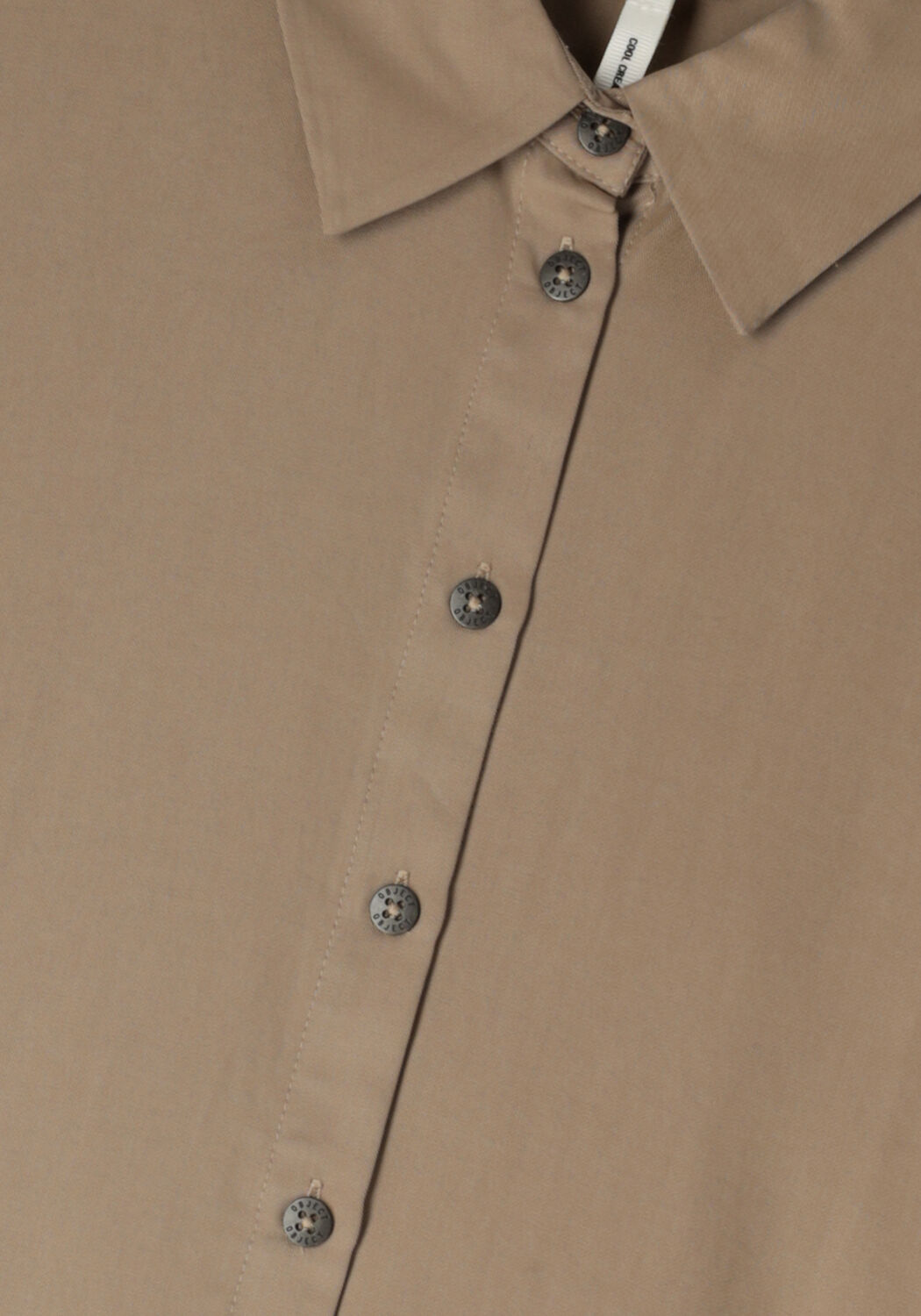 Bruine OBJECT  OBJTILDA BOXY SHIRT - large
