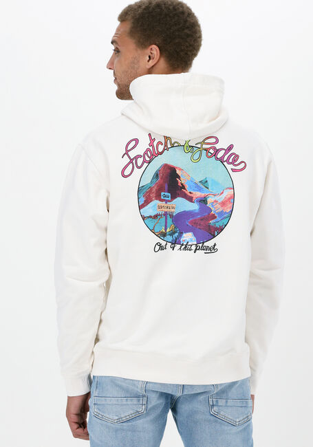 SCOTCH & SODA Chandail REGULAR FIT LOGO ARTWORK HOODIE en blanc - large