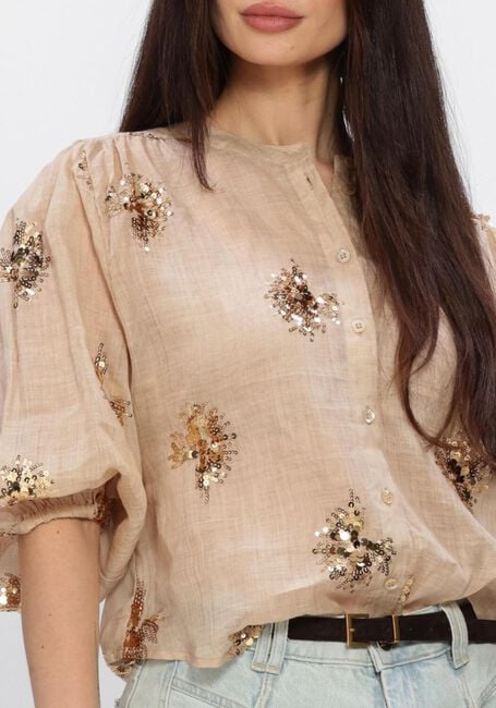 NUKUS LYNN BLOUSE PAILLET Blouses en beige - large