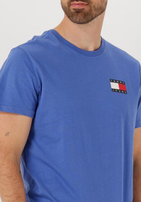 Blauwe TOMMY JEANS T-shirt TJM SLIM ESSENTIAL FLAG TEE EXT - large