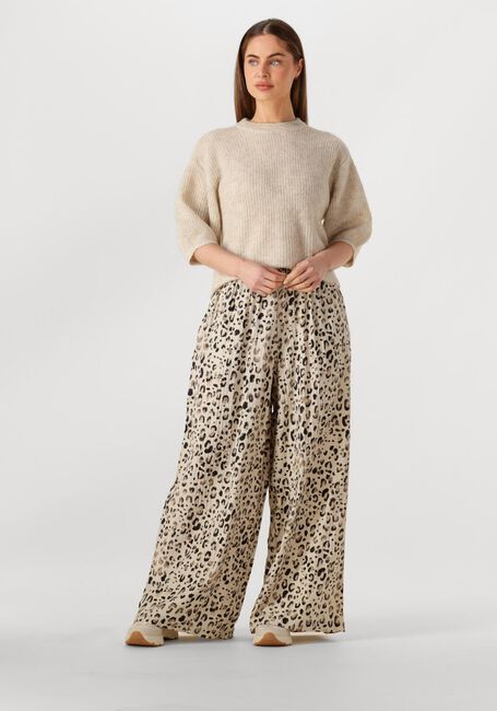 MSCH COPENHAGEN Pantalon large MSCHALYONA VLORA HW PANTS AOP en beige - large