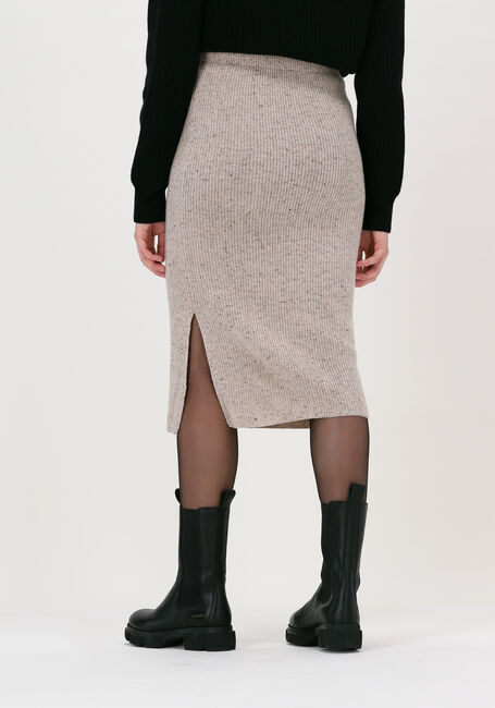 SELECTED WOMEN Jupe midi SLFANNALISA MW MIDI KNIT SKIRT en beige - large
