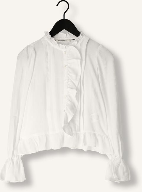 Witte CO'COUTURE  MELINA FRILL SHIRT Witte CO'COUTURE  MELINA FRILL SHIRT - large