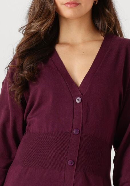 Paarse YDENCE Midi jurk KNITTED DRESS CLAUDIA - large