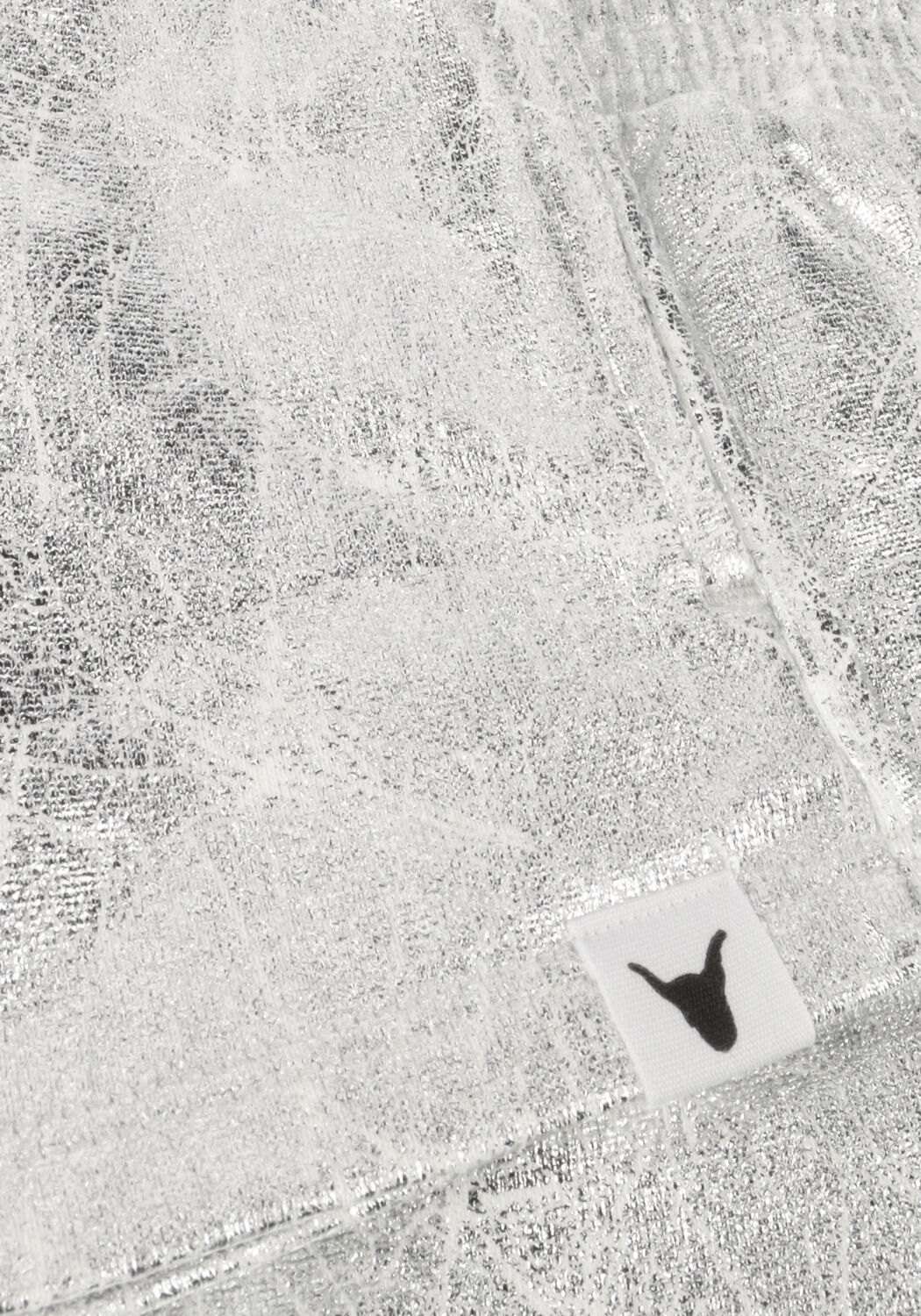 Zilveren ALIX MINI Broeken/jumpsuits WOVEN METALLIC SHORT - large