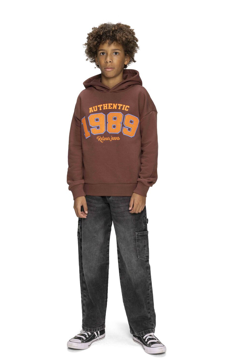 RETOUR Pull ROY en marron - large