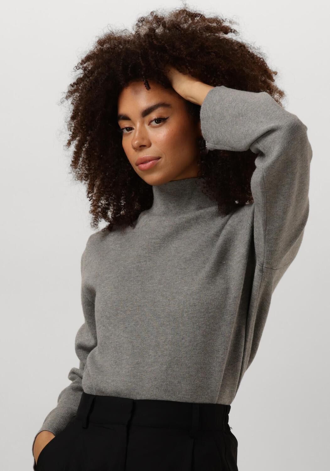 Grijze MINUS Trui LUPI HIGH NECK PULLOVER Omoda