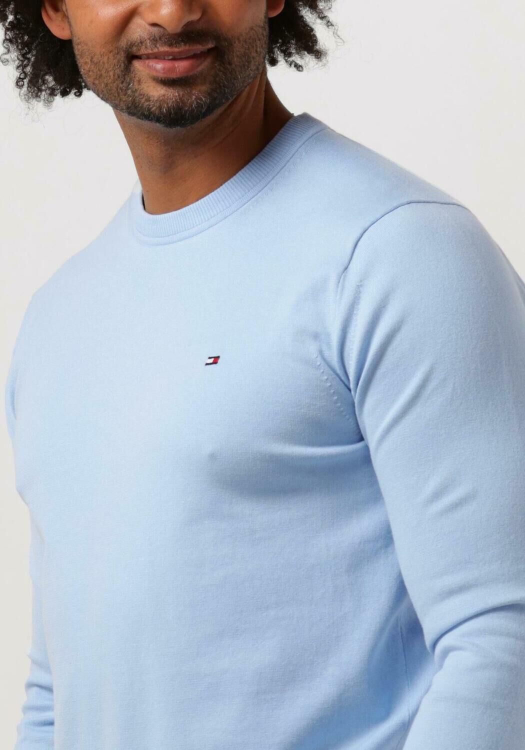Lichtblauwe TOMMY HILFIGER Trui 1985 CREW NECK SWEATER Omoda
