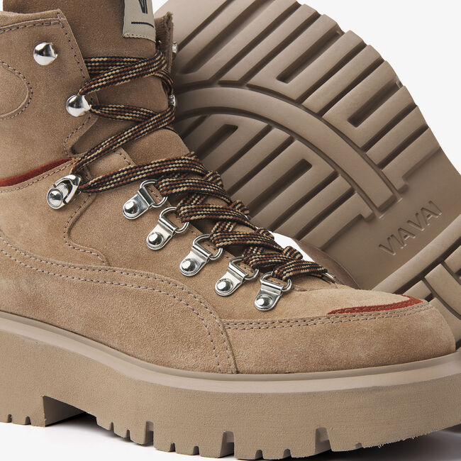 VIA VAI Bottines à lacets ZIVA STATE en beige - large