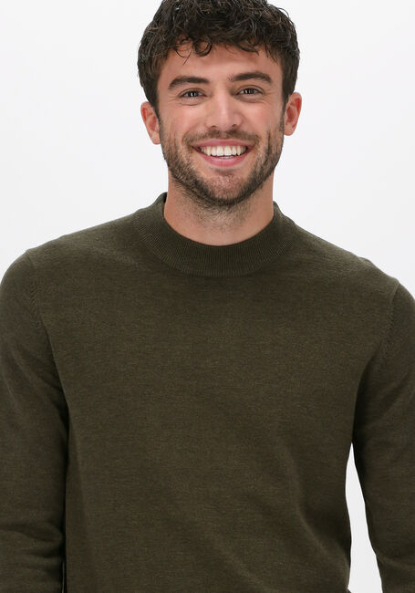 Groene SELECTED MEN Trui SLHBRADY LS KNIT MOCK NECK B - large