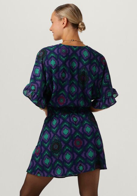 ALIX THE LABEL Mini robe LADIES WOVEN IKAT FAKE WRAP DRESS en violet - large