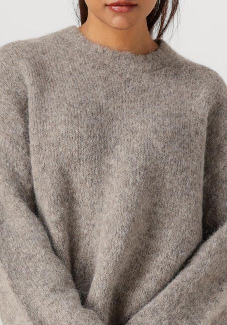 SELECTED WOMEN Pull SLFGABRIELLA LS KNIT NEW O-NECK en gris - large