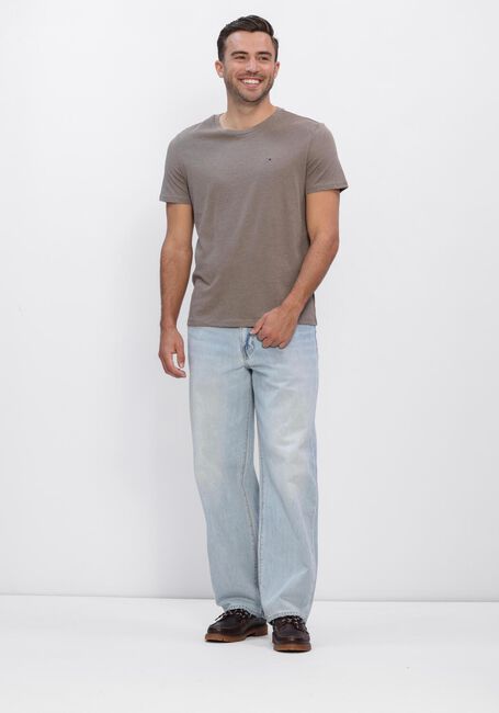 TOMMY JEANS T-shirt TJM XSLIM JASPE HTR TEE EXT en taupe - large