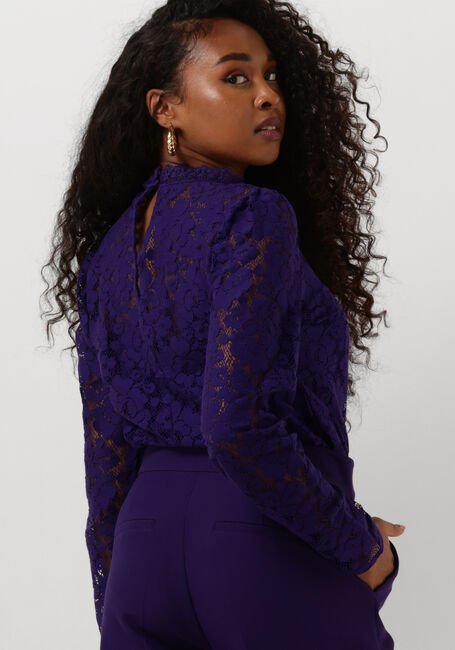 JANSEN AMSTERDAM LC199 BLOUSE LACE LONG SLEEVES Blouses en violet - large