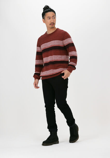 CAST IRON Pull R-NECK SLIM FIT COTTON MOULINE Bordeaux - large