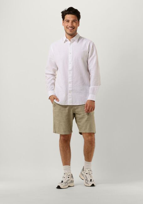 Witte SELECTED MEN Klassiek overhemd SLHSLIMNEW-LINEN SHIRTS LS CLASSIC W - large