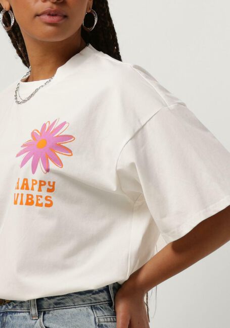YDENCE T-shirt T-SHIRT HAPPY VIBES Blanc - large