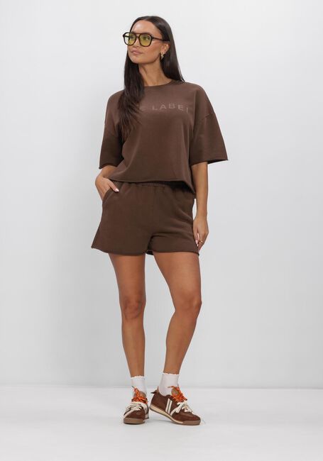 ALIX THE LABEL T-shirt LADIES KNITTED THE LABEL T SHIRT en marron - large