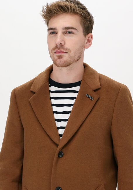 SCOTCH & SODA Manteau 163276 - SINGLE BREASTED WOOL- en camel - large