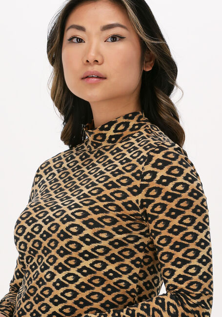 SCOTCH & SODA Haut PRINTED LONG SLEEVED MOCK NECK en marron - large