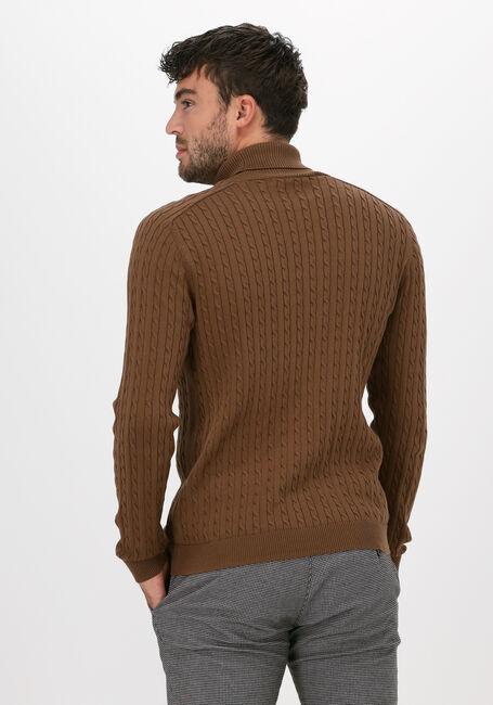 Bruine SELECTED MEN Coltrui SLHAIKO LS KNIT CABLE ROLLNECK - large