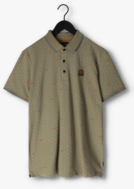 PME LEGEND Polo SHORT SLEEVE POLO FINE PIQUE ALL OVER PRINT Olive - large