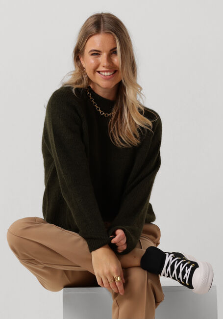 Donkergroene ENVII Trui ENBIBI LS KNIT 5210 - large