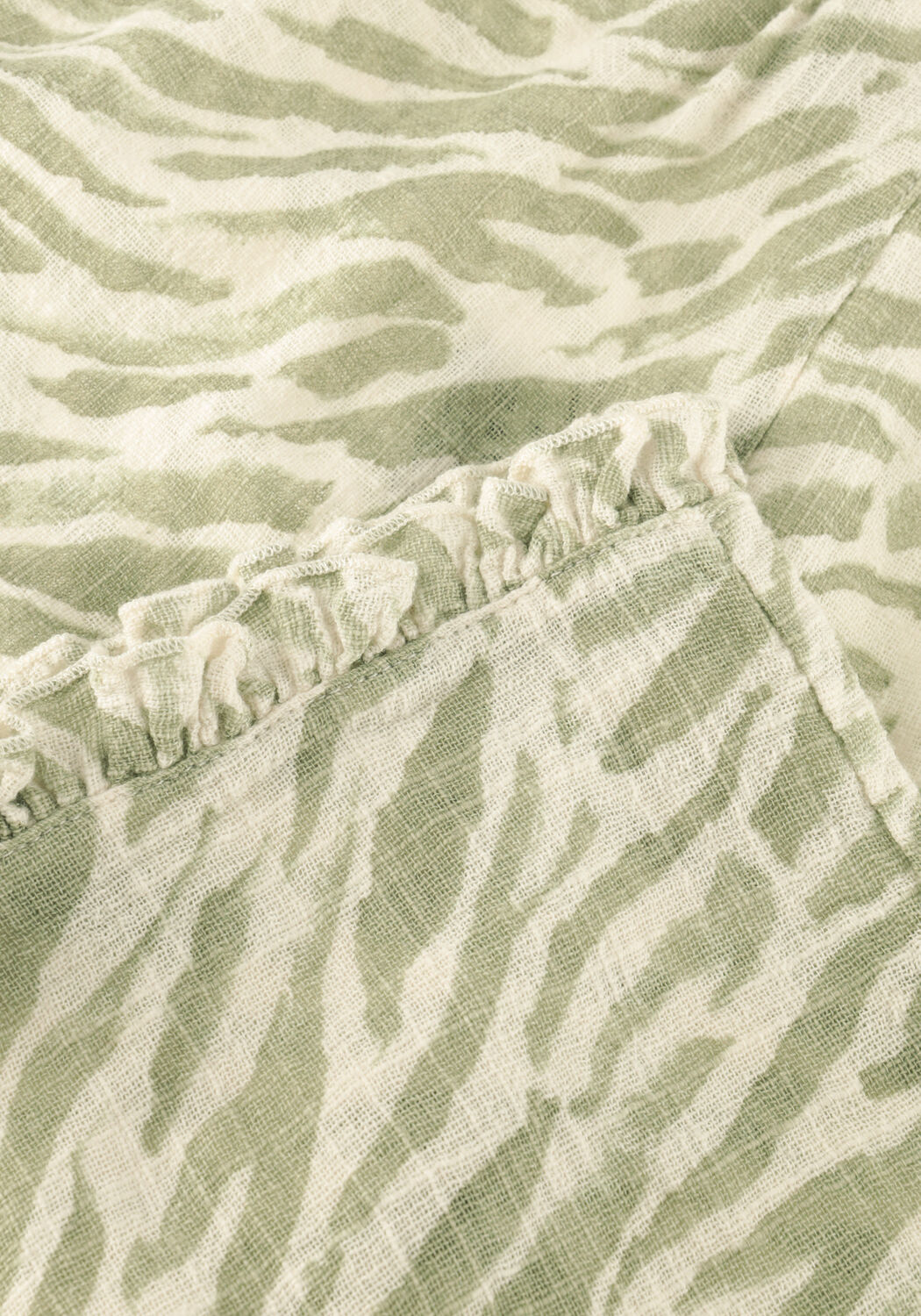 Groene PLAY UP Wijde broek PRINTED WOVEN - large